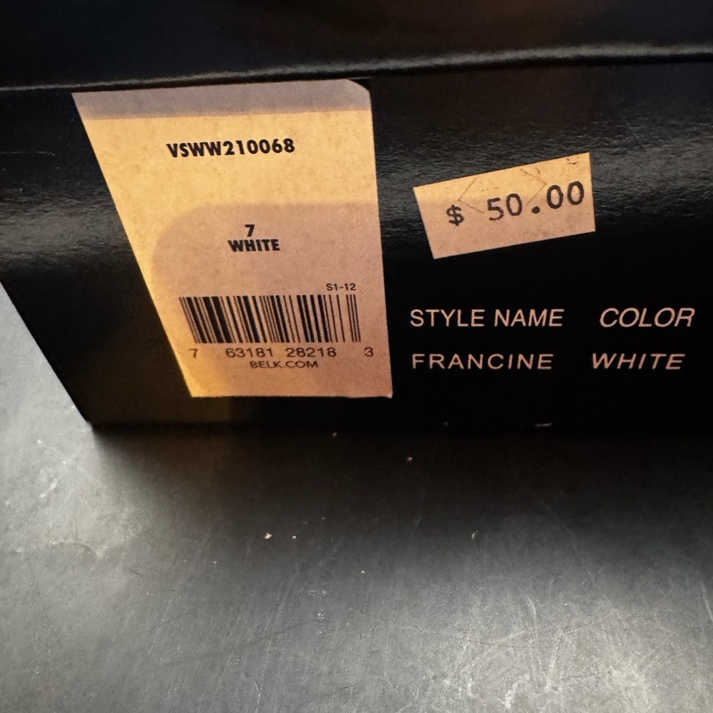 New Direction “Francine” White Open Toe Sling Back Heels Women’s Size 7  3” Heel - Picture 12 of 13